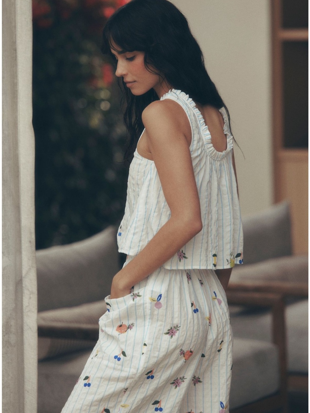 LyreBird × Emily Isabella Swing Crop Cami and Pajama Pants - Picture 3 of 8